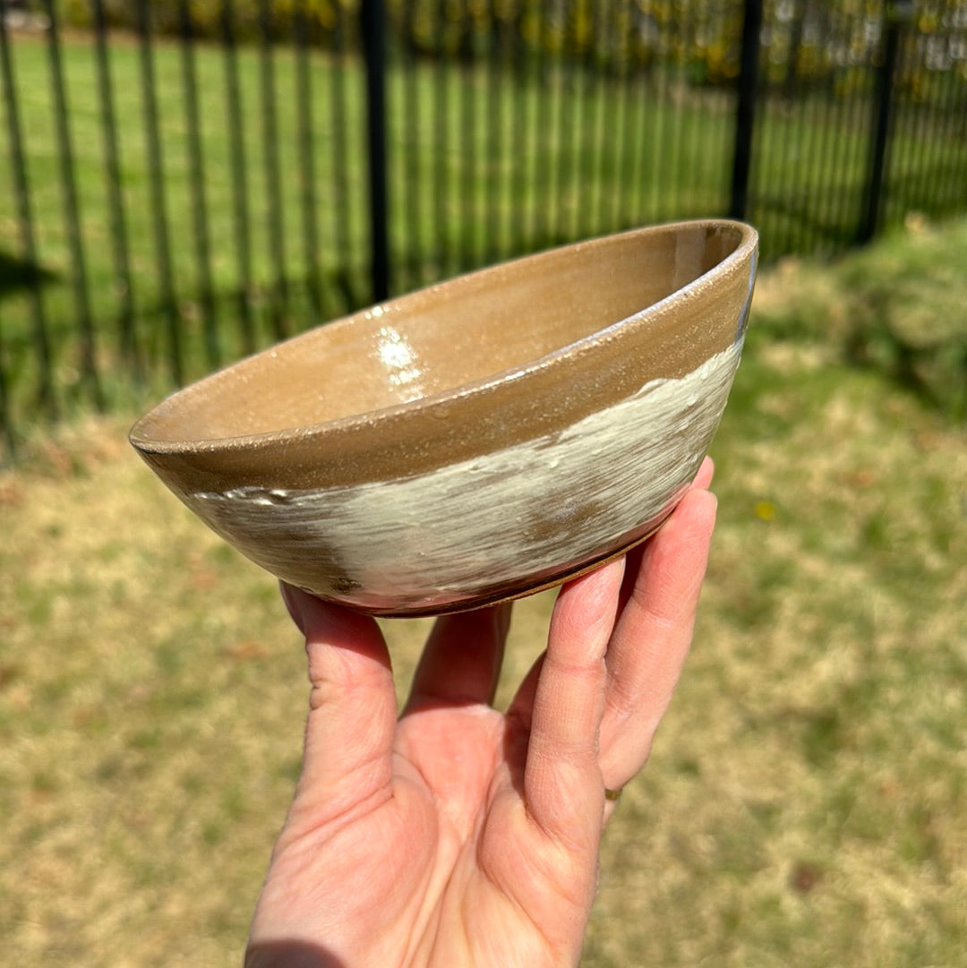 Brown and White bowl