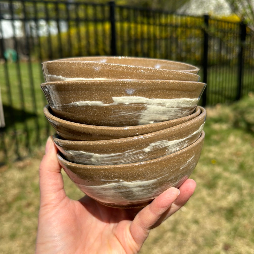 Brown and White bowl