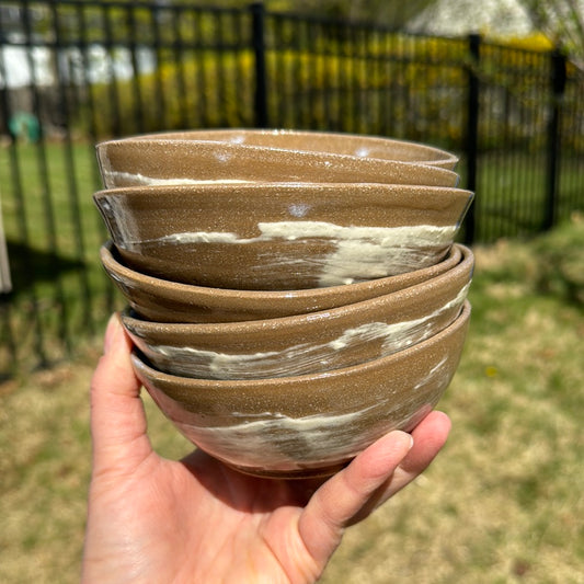 Brown and White bowl